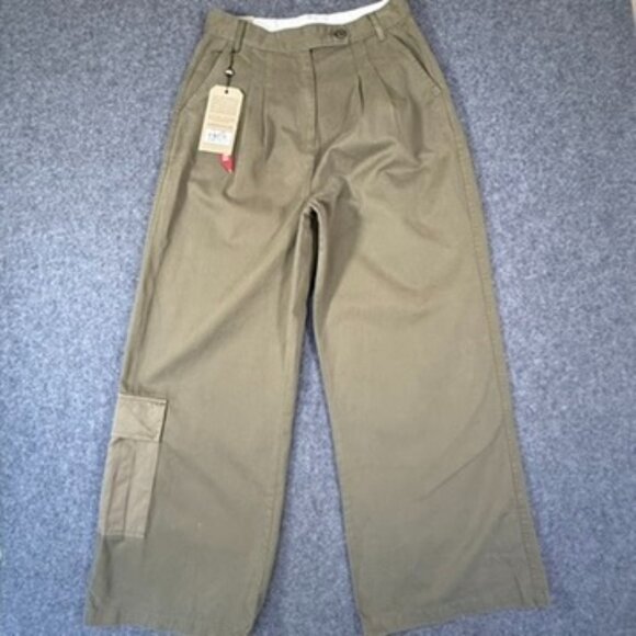 Alpha Industries Womens Wide Leg Pant W OG-107 Green Cargo Pocket Sz 31x32 NWT - Picture 5 of 16